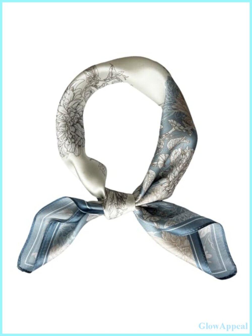 100% Silk Square Scarf for Women Men Hair Neckerchief Satin